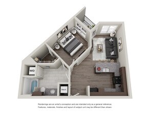 1 Bedroom 533 floor plan